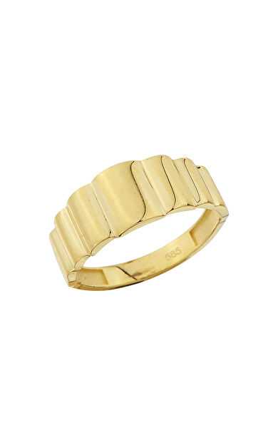 Kolyecik 14 Ayar Altın Taşsız Sade Yüzük