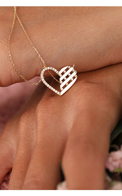 Kolyecik 14 Ayar Altın Kalp Kolye