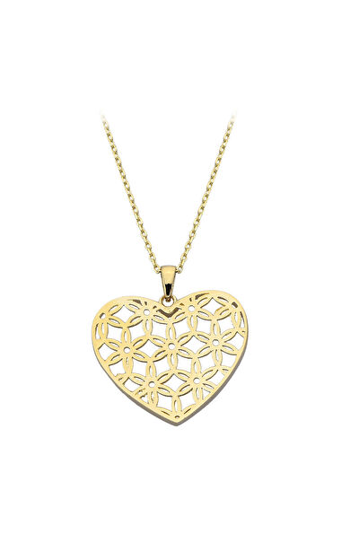 Kolyecik 14 Ayar Altın Kalp Kolye