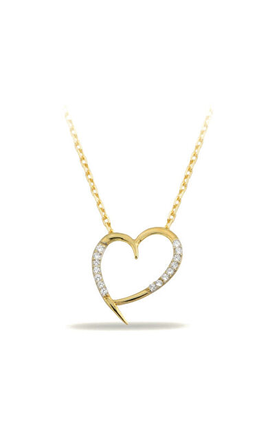 Kolyecik 14 Ayar Altın Kalp Kolye