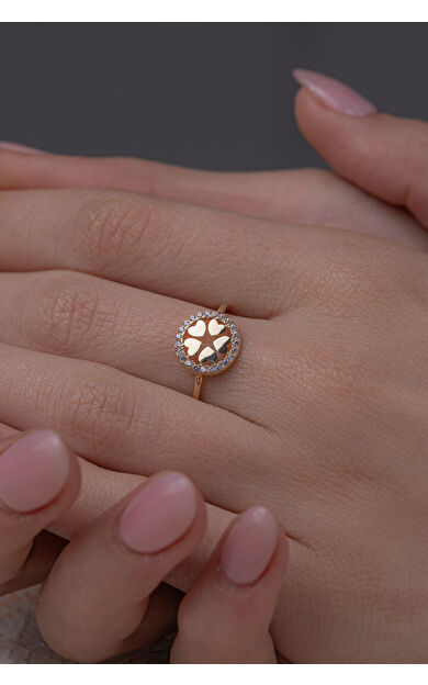 Kolyecik 14 Ayar Altın Kalp Yüzük