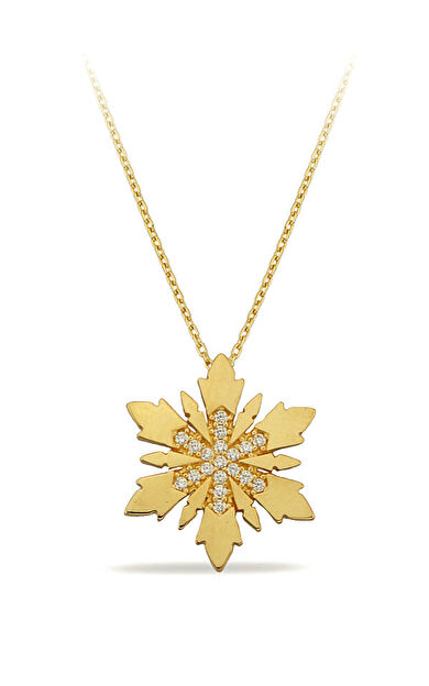 Kolyecik 14 Ayar Altın Kartanesi Kolye