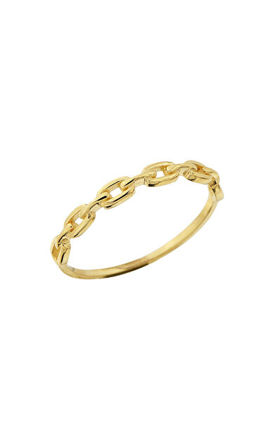 Kolyecik 14 Ayar Altın Sade Zincir Yüzük