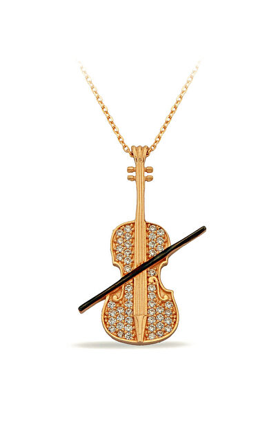 Kolyecik 14 Ayar Altın Keman Kolye
