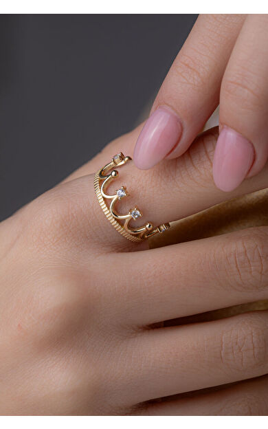 Kolyecik 14 Ayar Altın Taç Yüzük