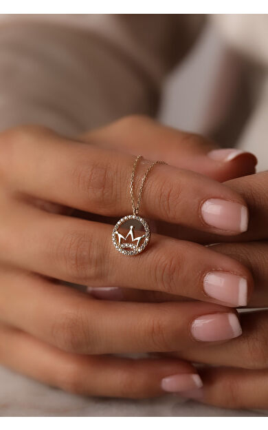 Kolyecik 14 Ayar Altın Kral Tacı Kolye