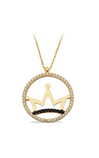 Kolyecik 14 Ayar Altın Kral Tacı Kolye