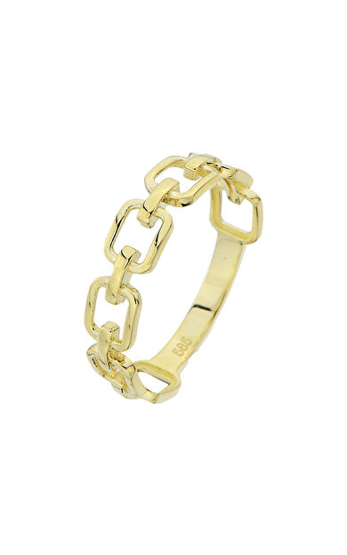 Kolyecik 14 Ayar Altın Taşsız Sade Yüzük