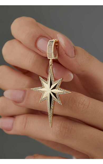 Kolyecik 14 Ayar Altın Kutup Yıldızı Kolye Ucu