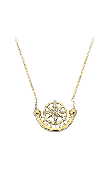 Kolyecik 14 Ayar Altın Kutup Yıldızı Kolye