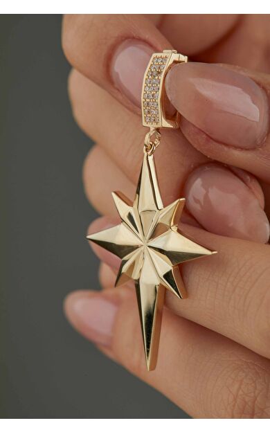 Kolyecik 14 Ayar Altın Kutup Yıldızı Kolye Ucu