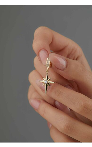 Kolyecik 14 Ayar Altın Kuzey Yıldızı Kolye Ucu