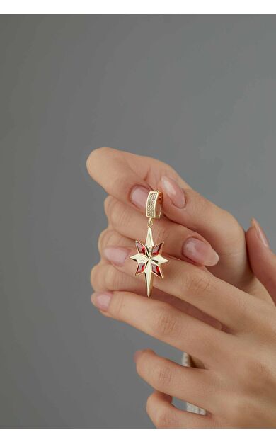 Kolyecik 14 Ayar Altın Kuzey Yıldızı Kolye Ucu