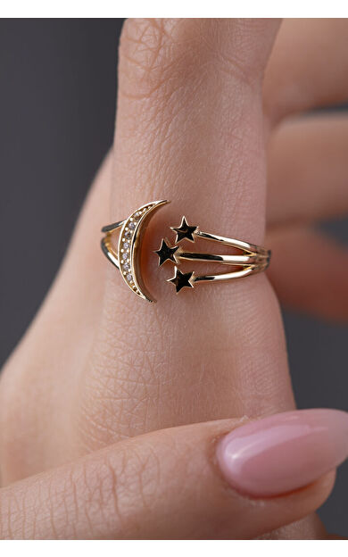 Kolyecik 14 Ayar Altın Ayyıldız Yüzük