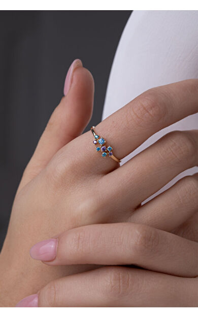 Kolyecik 14 Ayar Altın Minimal Asimetrik Yüzük