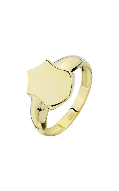 Kolyecik 14 Ayar Altın Kalkan Kişiselleştirebilir Yüzük