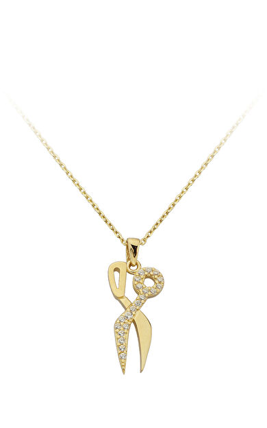 Kolyecik 14 Ayar Altın Makas Kolye