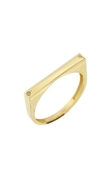 Kolyecik 14 Ayar Altın Düz Köşeli Yüzük