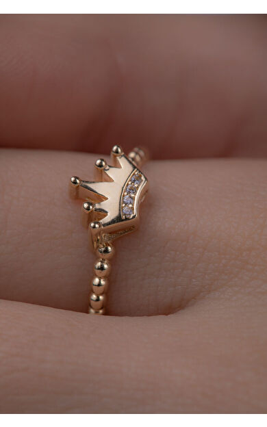 Kolyecik 14 Ayar Altın Kral Tacı Yüzük