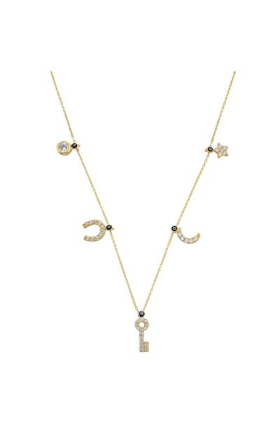 Kolyecik 14 Ayar Altın Mineli Şans Kolye