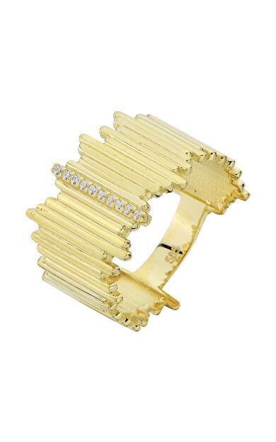 Kolyecik 14 Ayar Altın Modern Yüzük