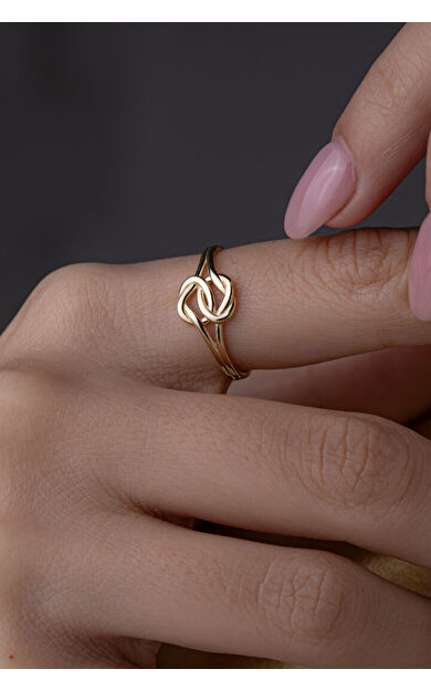 Kolyecik 14 Ayar Altın Düğüm Yüzük