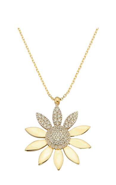 Kolyecik 14 Ayar Altın Papatya Kolye