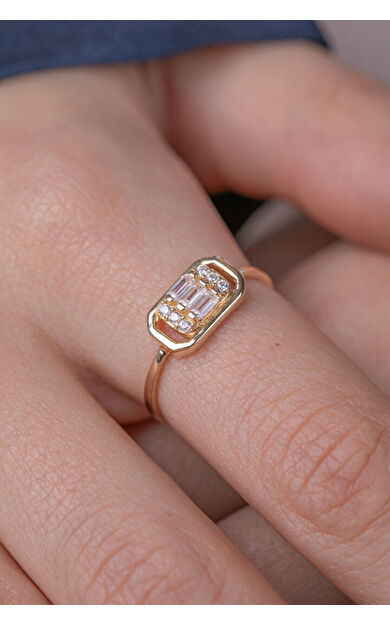 Kolyecik 14 Ayar Altın Baget Yüzük