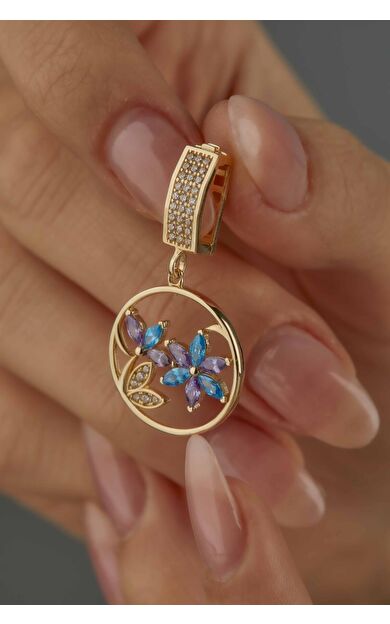 Kolyecik 14 Ayar Altın Renkli Çiçek Kolye Ucu