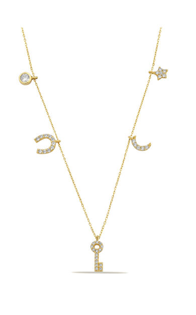 Kolyecik 14 Ayar Altın Anahtar Şans Kolye