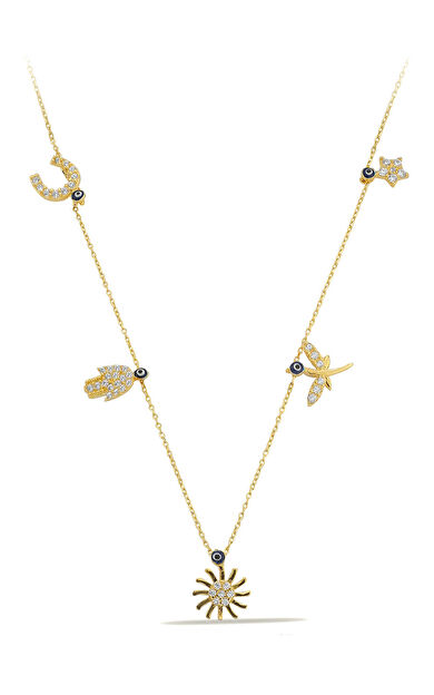 Kolyecik 14 Ayar Altın Şans Kolye