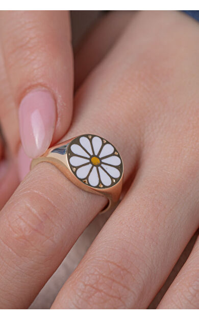 Kolyecik 14 Ayar Altın Papatya Yüzük