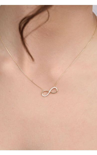 Kolyecik 14 Ayar Altın Sonsuzluk Kolye