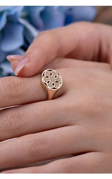 Kolyecik 14 Ayar Altın Kartanesi Yüzük