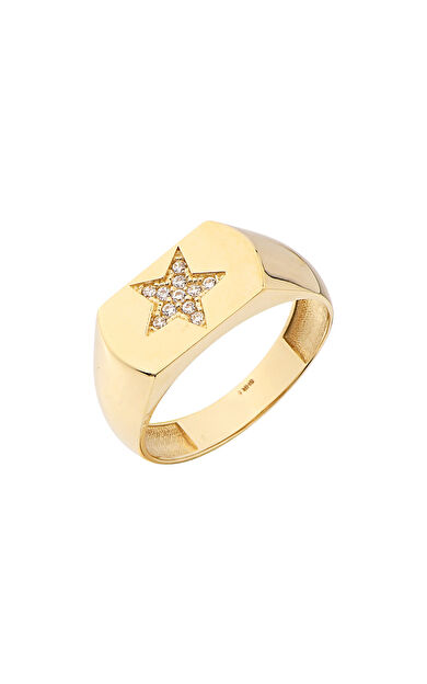 Kolyecik 14 Ayar Altın Yıldız Yüzük