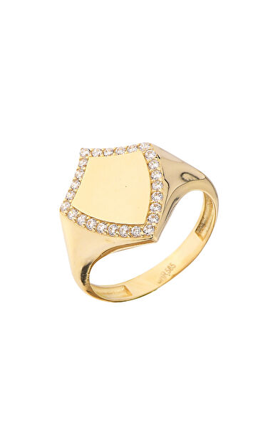 Kolyecik 14 Ayar Altın Taşlı Kişiselleştirebilir Yüzük