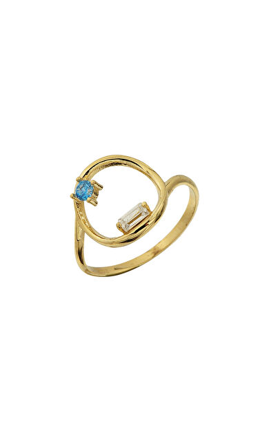 Kolyecik 14 Ayar Altın Baget Taş Yüzük