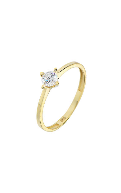 Kolyecik 14 Ayar Altın Tektaş Yüzük