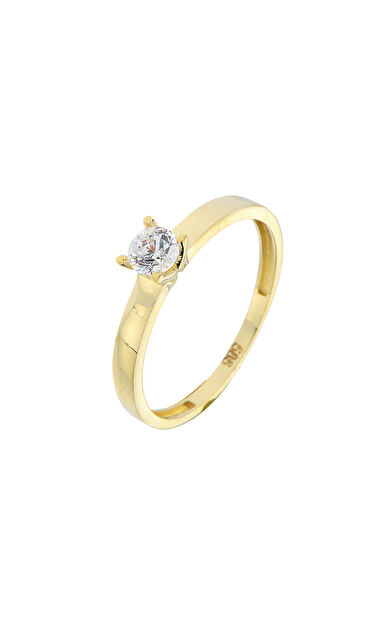 Kolyecik 14 Ayar Altın Tektaş Yüzük