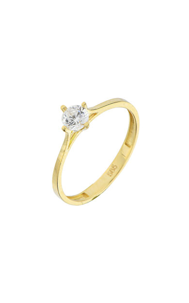 Kolyecik 14 Ayar Altın Tektaş Yüzük