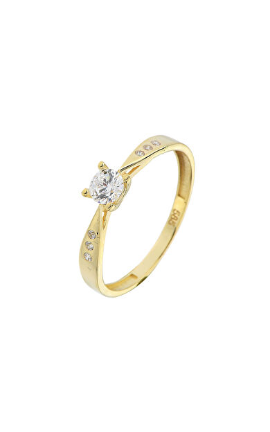 Kolyecik 14 Ayar Altın Tektaş Yüzük