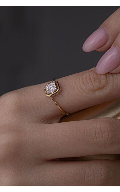 Kolyecik 14 Ayar Altın Baget Yüzük