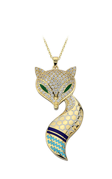 Kolyecik 14 Ayar Altın Tilki Altın Tilki Kolye