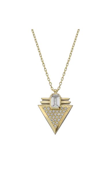 Kolyecik 14 Ayar Altın Üçgen Kolye