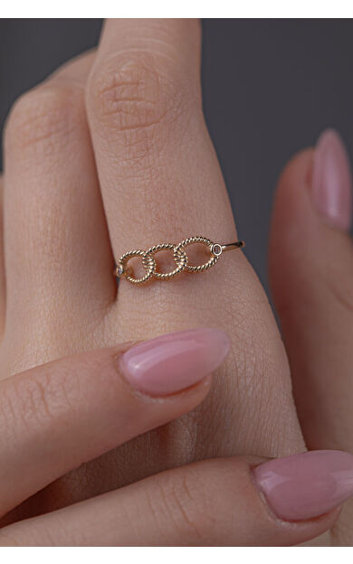 Kolyecik 14 Ayar Altın Samanyolu Yüzük