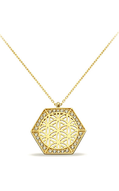 Kolyecik 14 Ayar Altın Yaşam Çiçeği Kolye