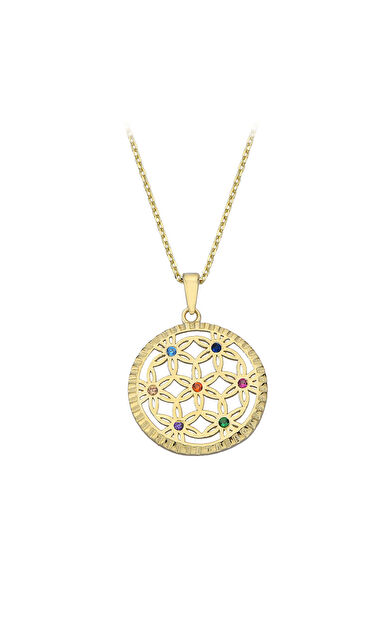 Kolyecik 14 Ayar Altın Yaşam Çiçeği Kolye