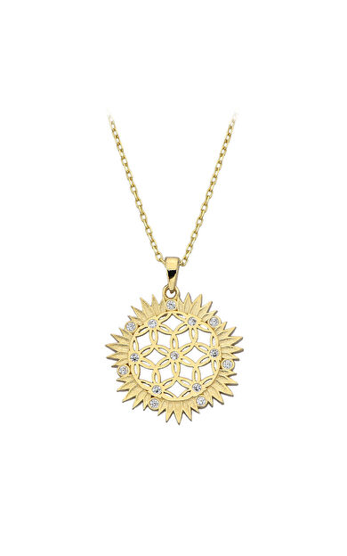 Kolyecik 14 Ayar Altın Yaşam Çiçeği Kolye