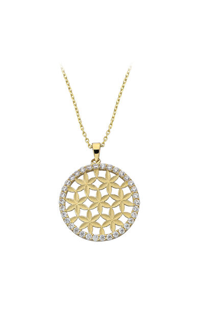 Kolyecik 14 Ayar Altın Yaşam Çiçeği Kolye