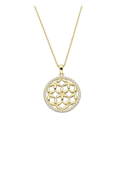 Kolyecik 14 Ayar Altın Yaşam Çiçeği Kolye